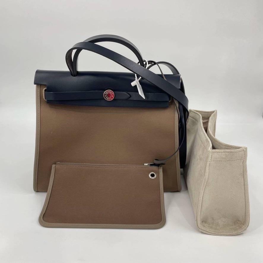 Hermès Herbag — Канвас и кожа Box